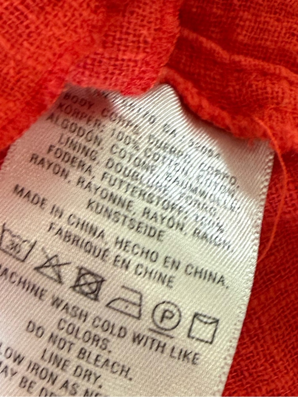 Anthropologie MAEVE Cascade Red Cotton Gauze Tiered Flutter Top Medium - Picture 9 of 9